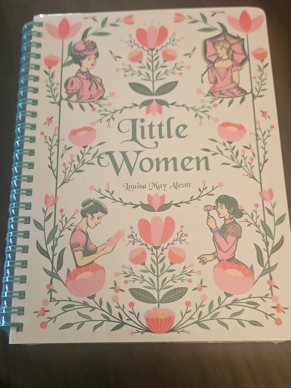 Little Women Floral Spiral Notebook .